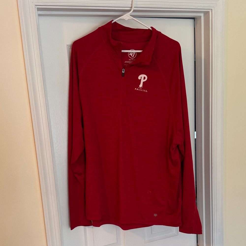 47 Brand Red Long Sleeve Phillies Shirt